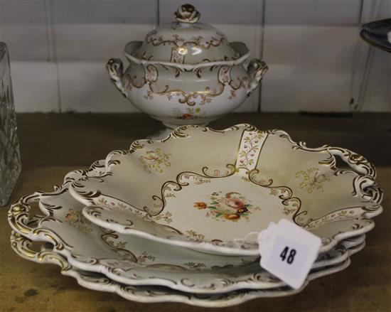 Staffordshire part dessert service